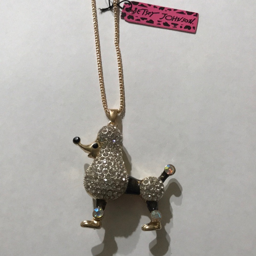 Betsey Johnson poodle necklace
